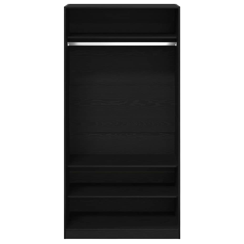 Guarda-roupa com prateleira Carvalho preto 100 x 50 x 200 cm