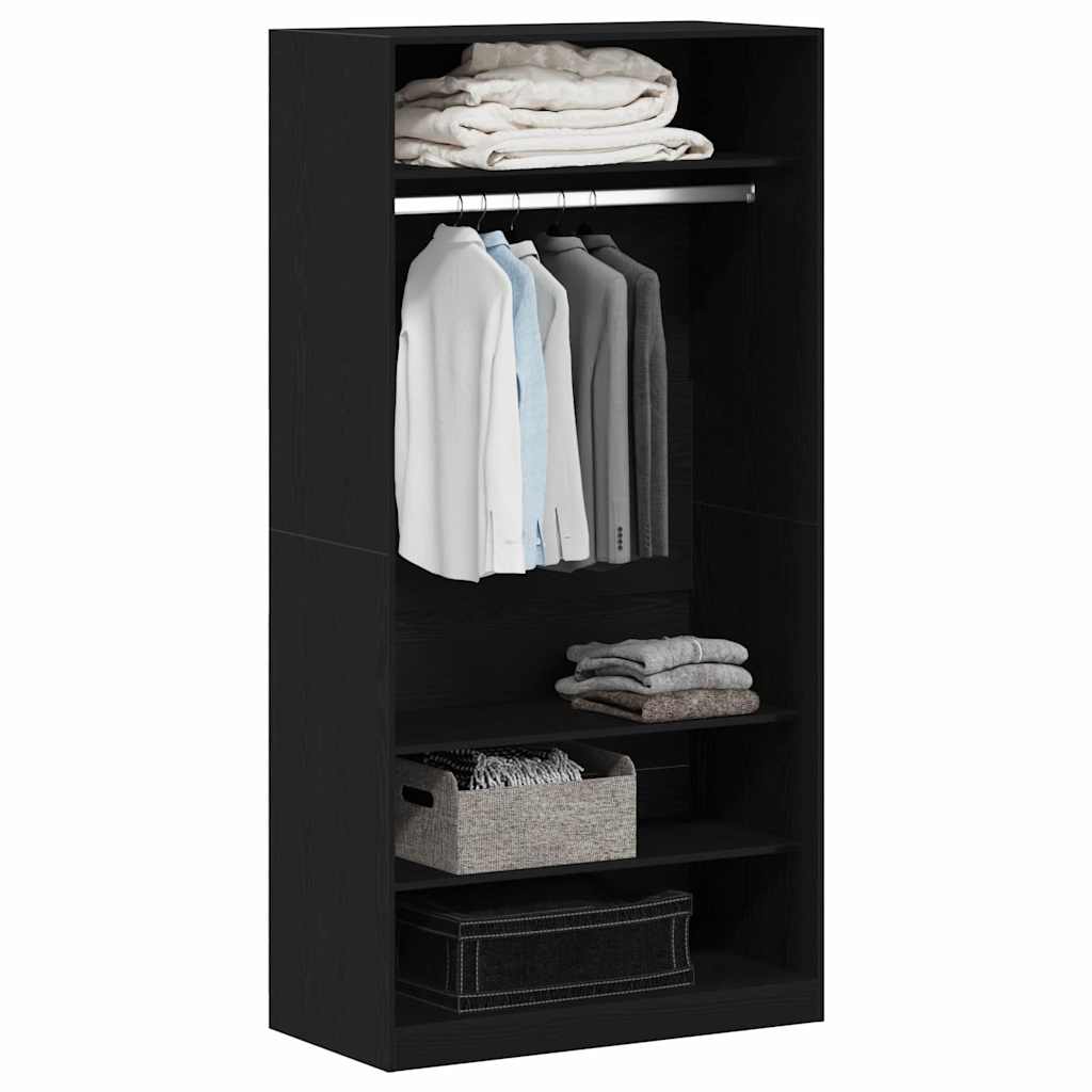 Guarda-roupa com prateleira Carvalho preto 100 x 50 x 200 cm