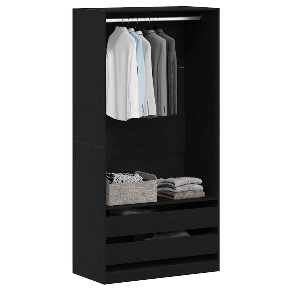 Guarda-roupa com gaveta Carvalho preto 100 x 50 x 200 cm