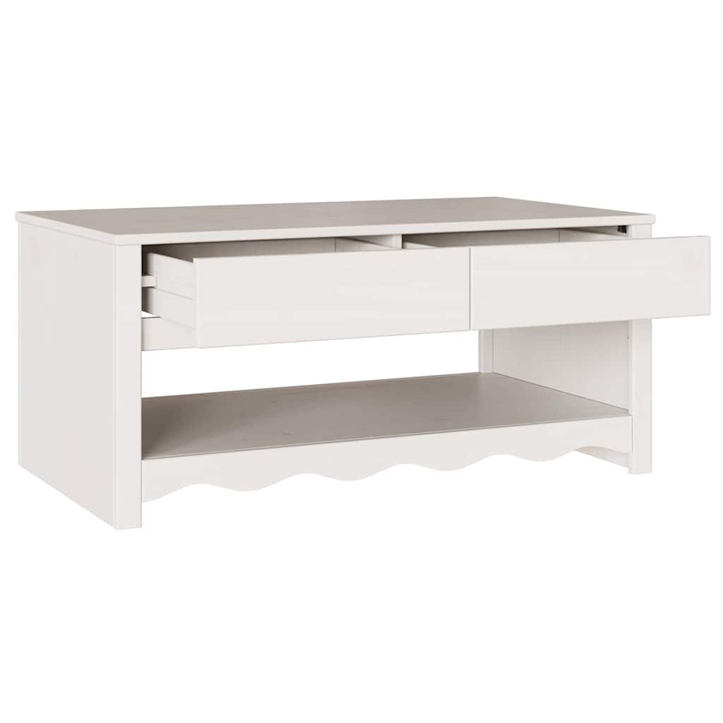 Mesa de centro com gaveta Drammen Branco 99 x 55 x 45 cm