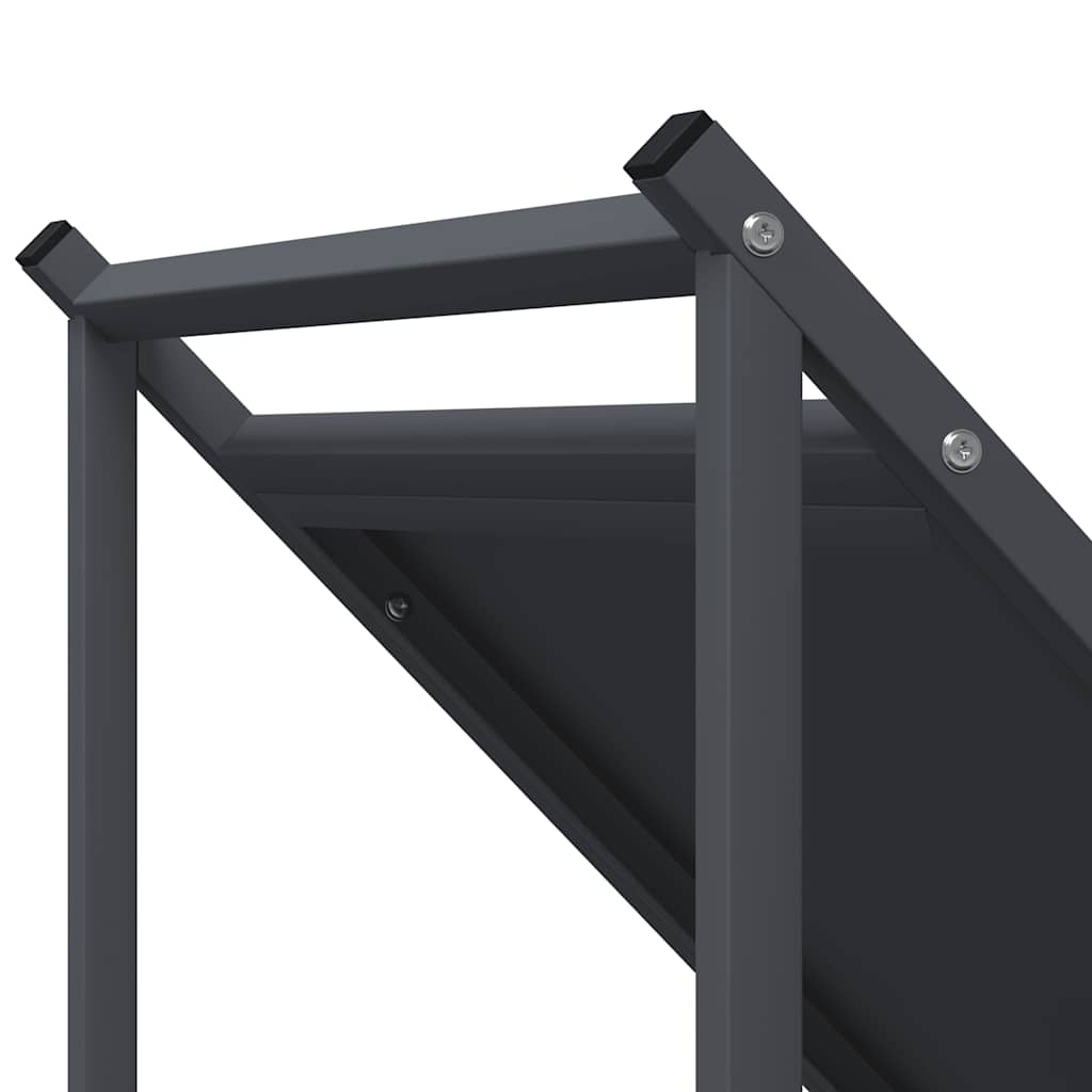 Suporte para lenha 70x43x34,5 cm aço laminado a frio antracite