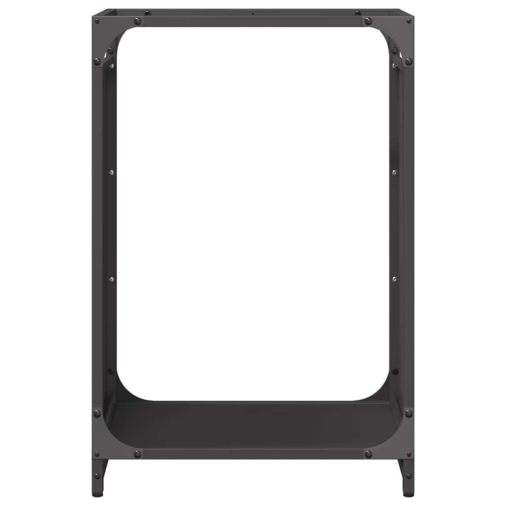 Suporte para lenha 44x28x65 cm aço laminado a frio preto