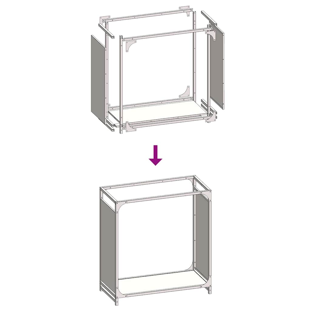 Suporte para lenha aço laminado a frio verde azeitona