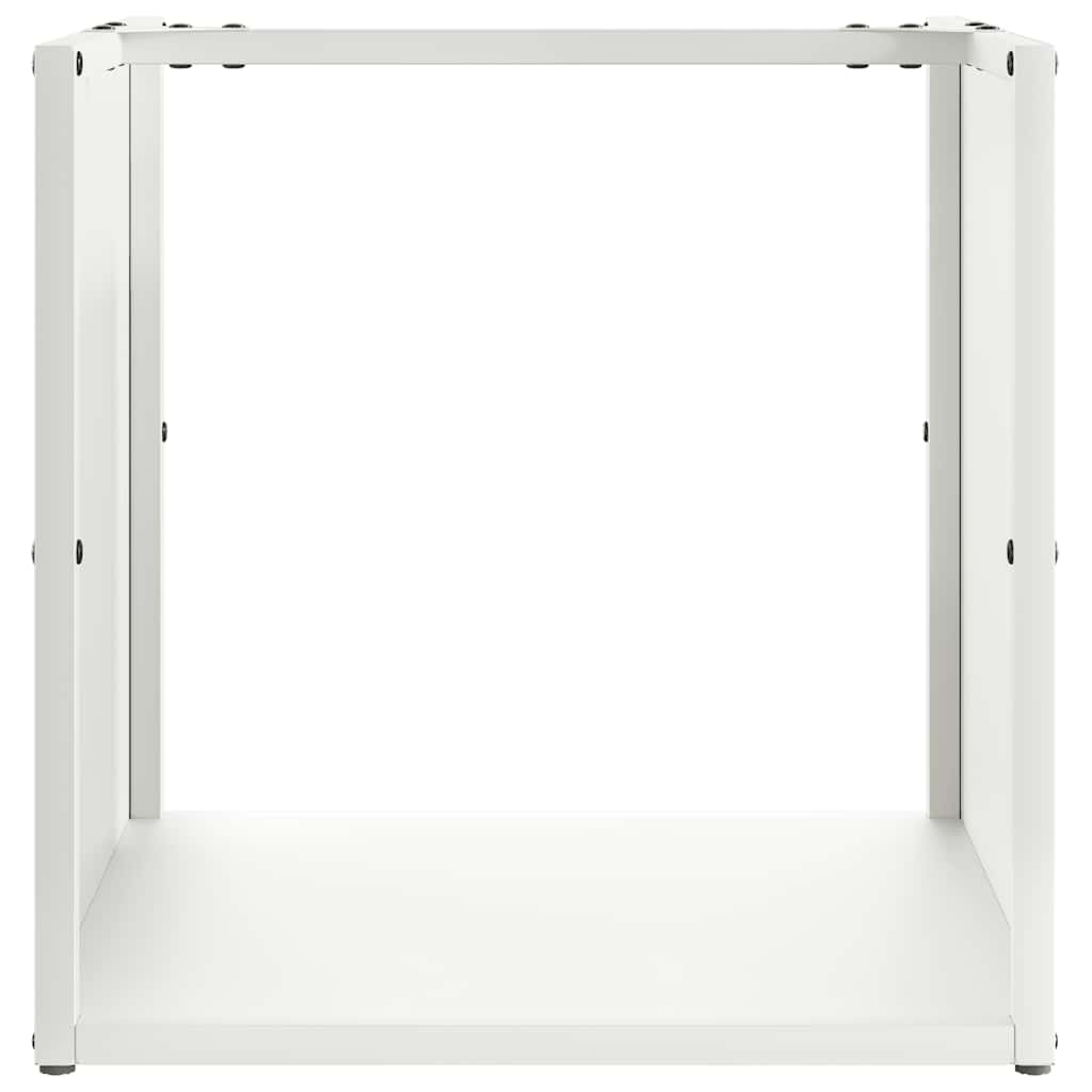 Suporte para lenha 40x40x40 cm aço laminado a frio branco