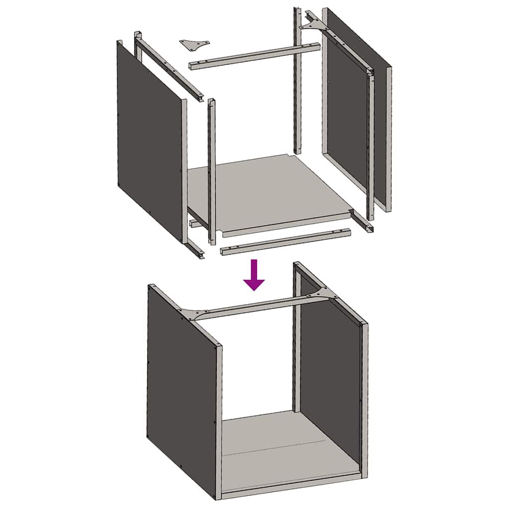 Suporte para lenha 40x40x40 cm aço laminado a frio branco
