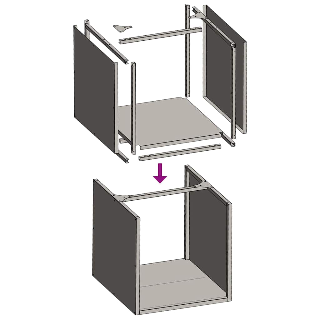 Suporte para lenha 40x40x40 cm aço laminado a frio antracite