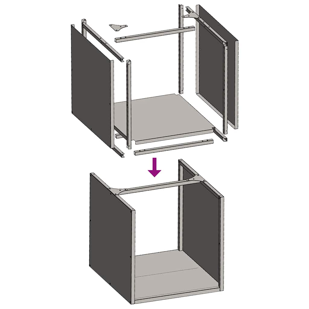 Suporte para lenha 40x40x40 cm aço inoxidável