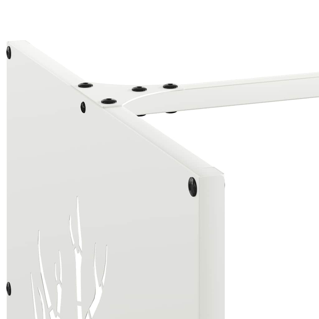 Suporte para lenha 40x40x40 cm aço laminado a frio branco