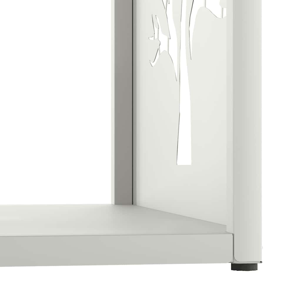 Suporte para lenha 40x40x40 cm aço laminado a frio branco