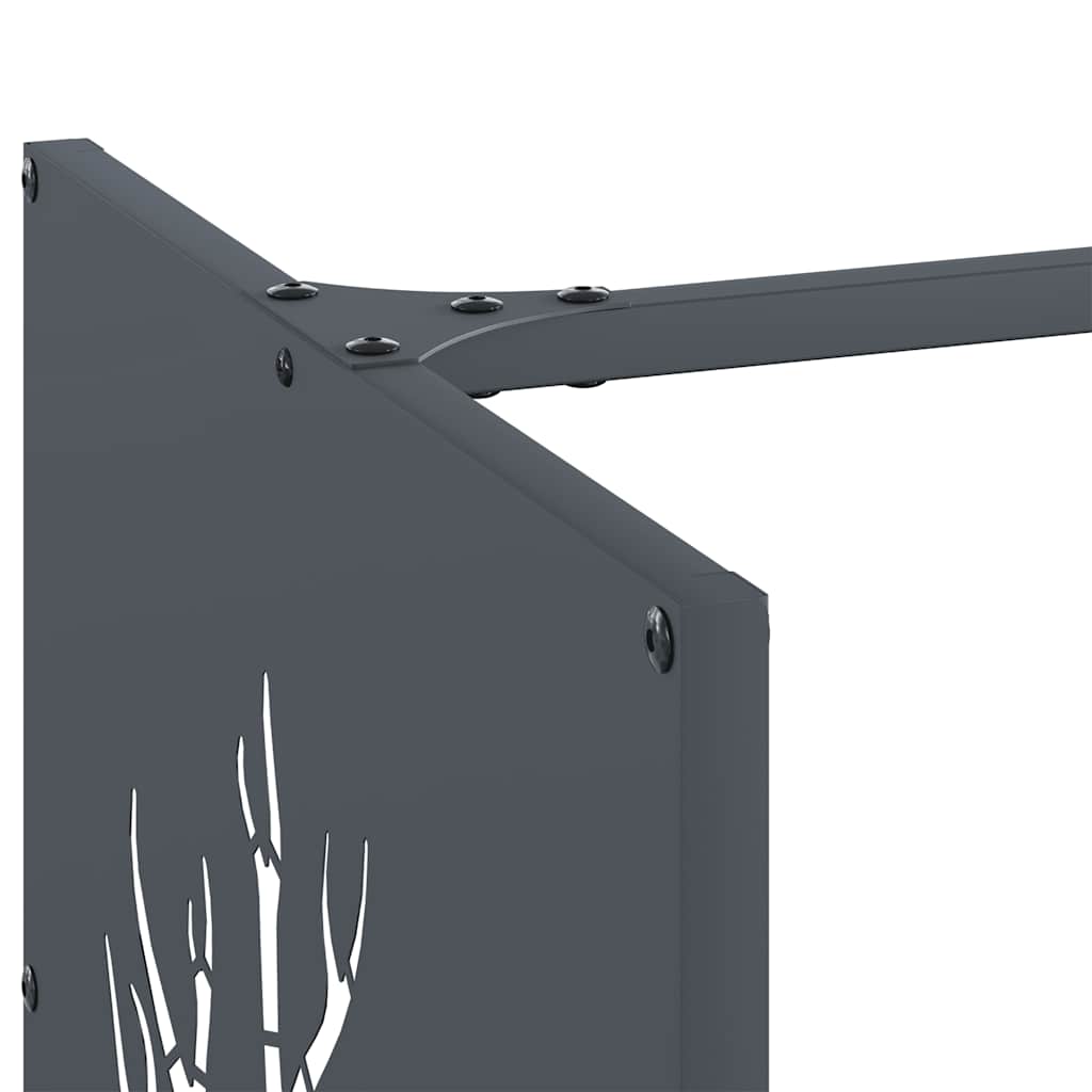 Suporte para lenha 40x40x40 cm aço laminado a frio antracite