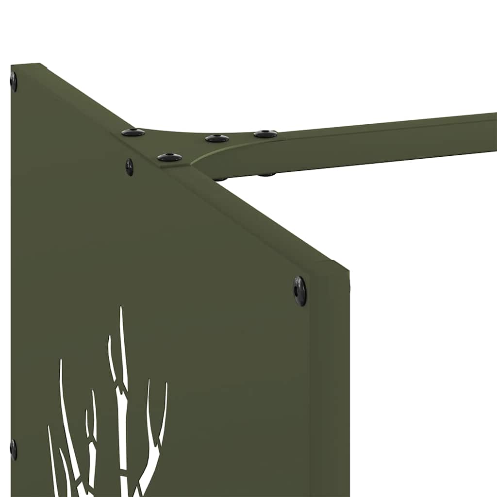 Suporte para lenha aço laminado a frio verde azeitona