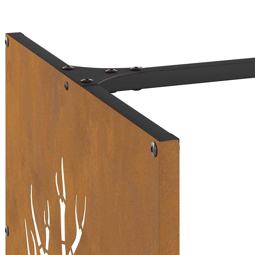 Rack Lenha 40x40x40 cm aço resistente às intempéries