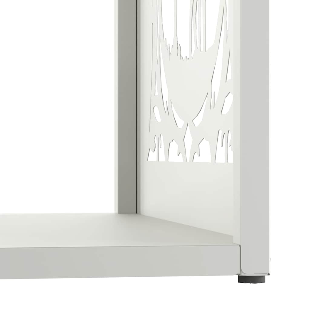 Suporte para lenha 40x40x40 cm aço laminado a frio branco