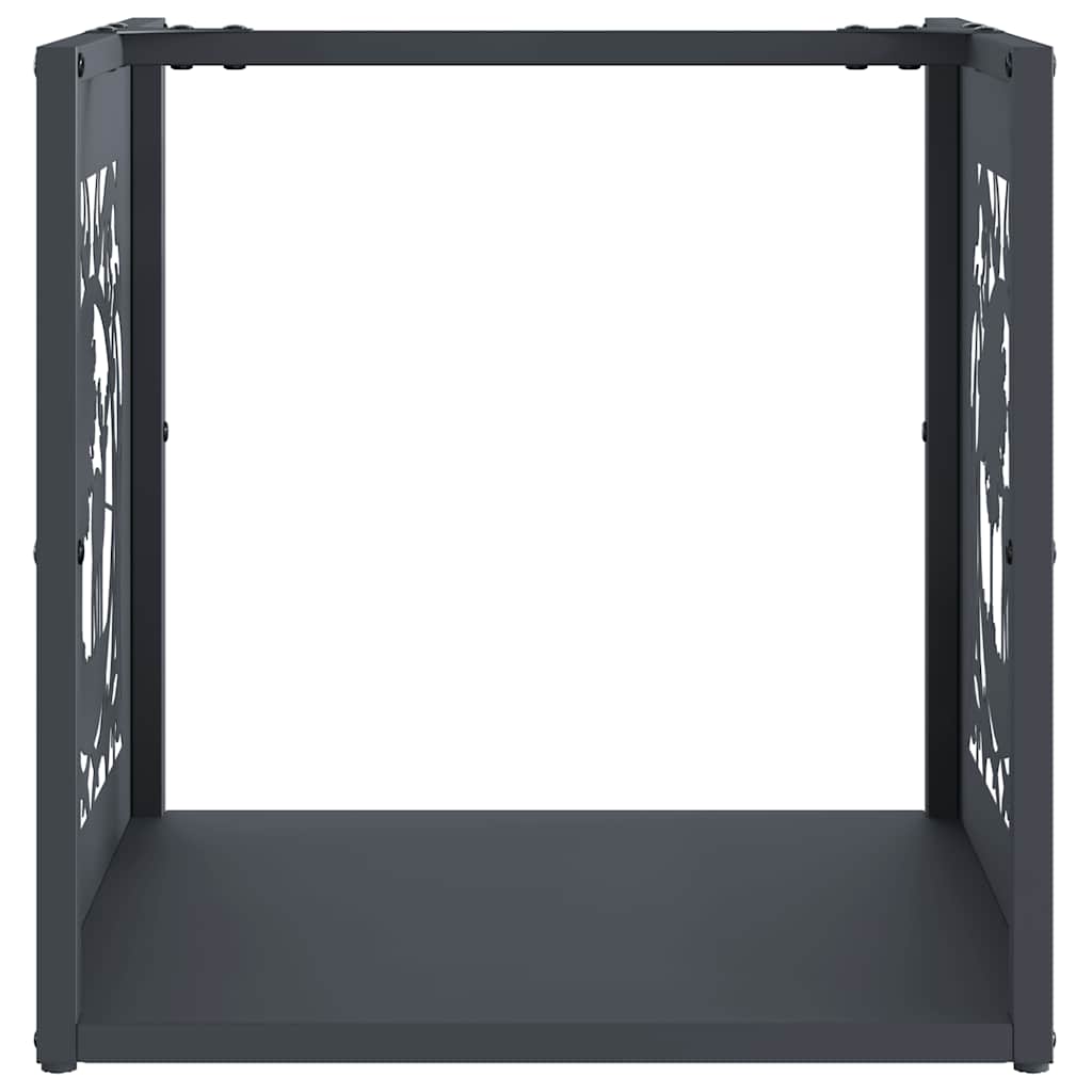 Suporte para lenha 40x40x40 cm aço laminado a frio antracite