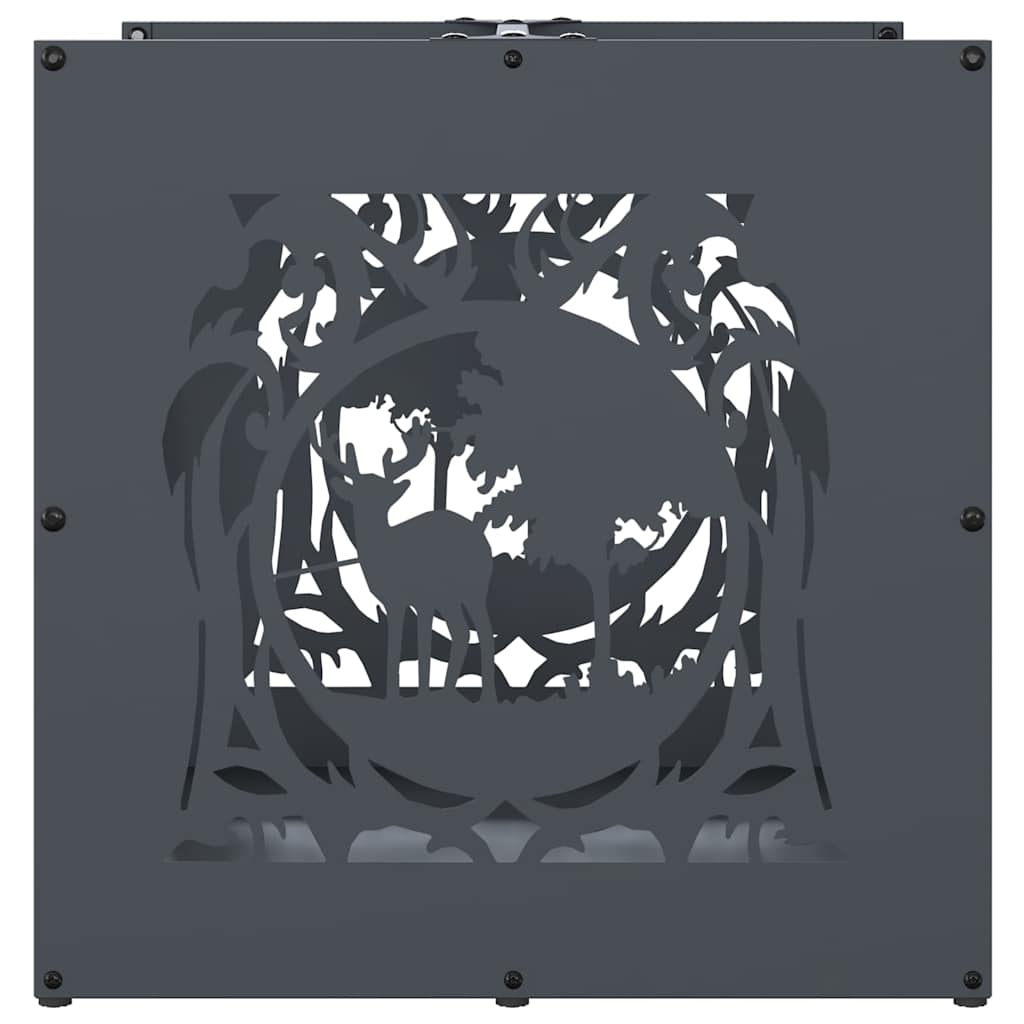 Suporte para lenha 40x40x40 cm aço laminado a frio antracite