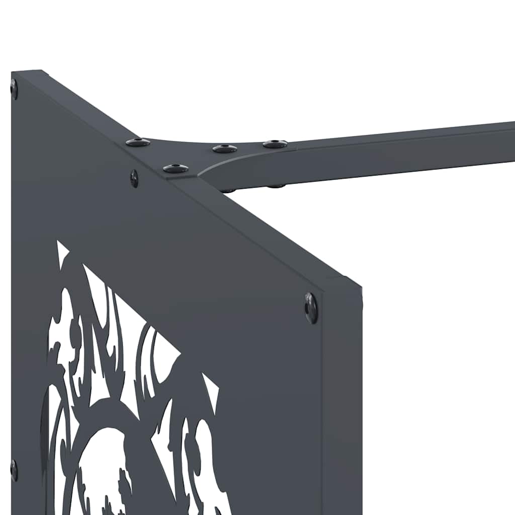 Suporte para lenha 40x40x40 cm aço laminado a frio antracite