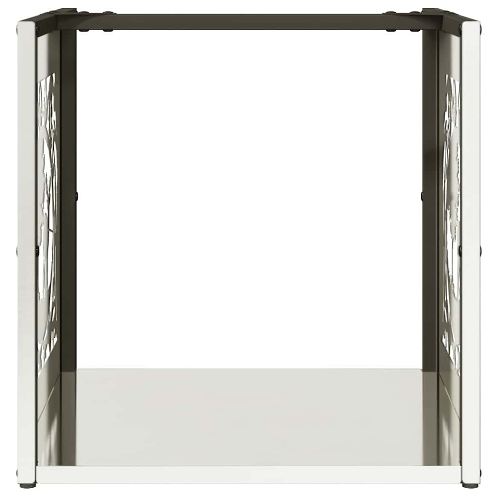 Suporte para lenha 40x40x40 cm aço inoxidável