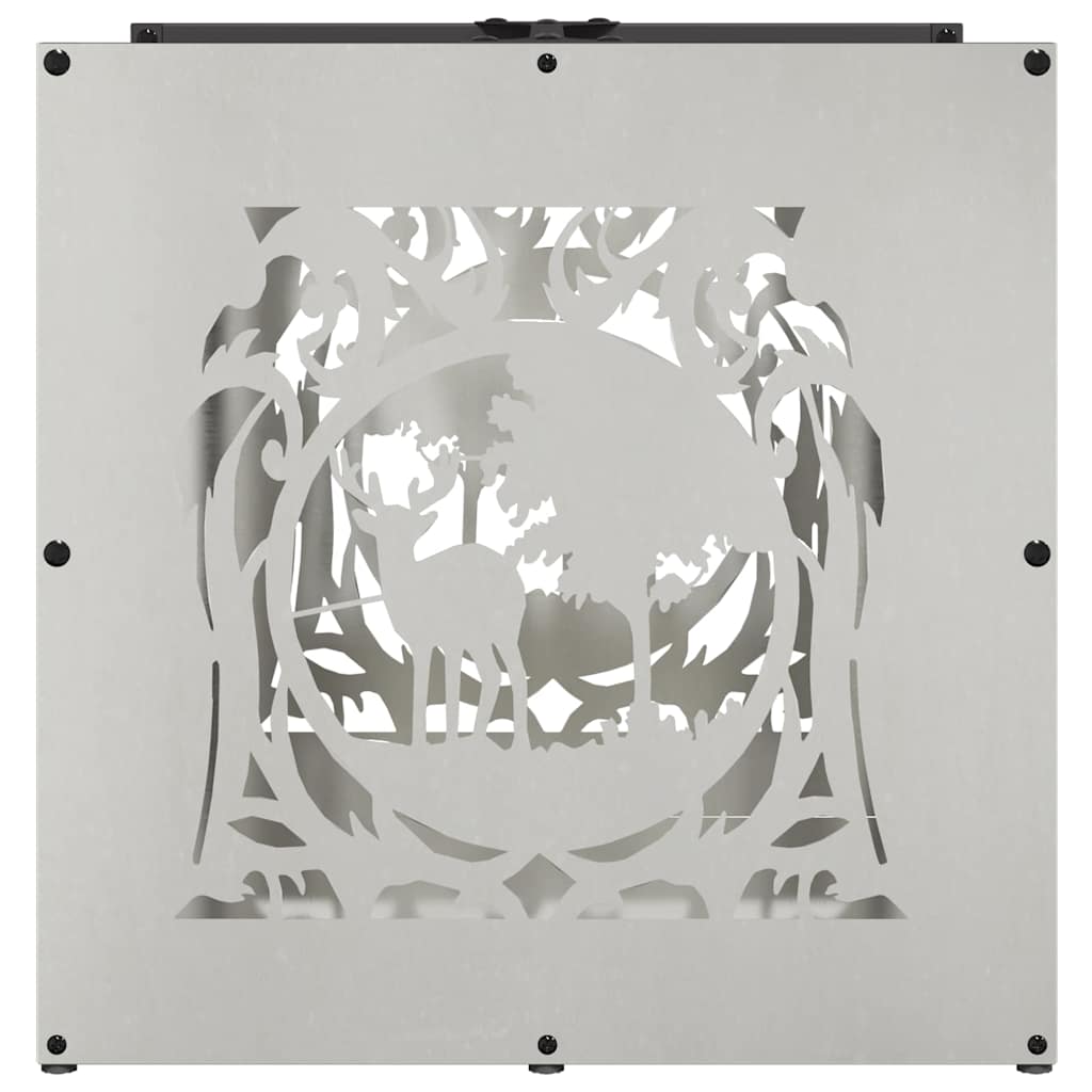 Suporte para lenha 40x40x40 cm aço inoxidável