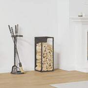 Suporte para lenha 25x25x60 cm aço laminado a frio preto