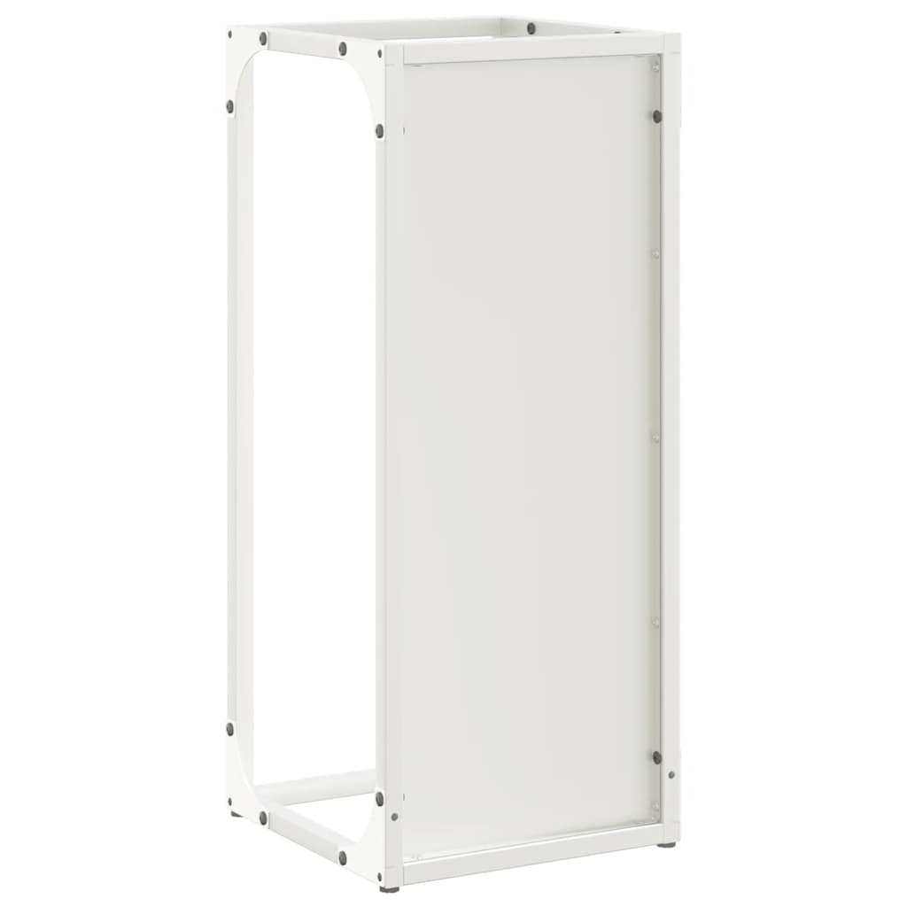 Suporte para lenha 25x25x60 cm aço laminado a frio branco