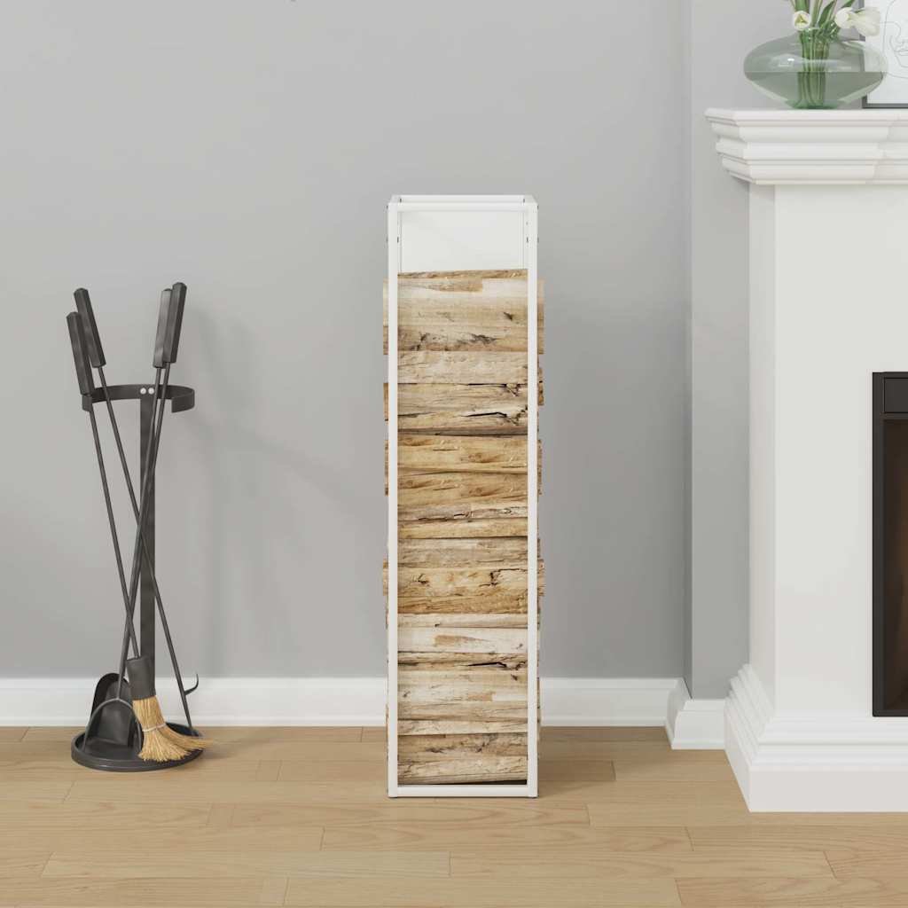 Suporte para lenha 25x25x100 cm aço laminado a frio branco