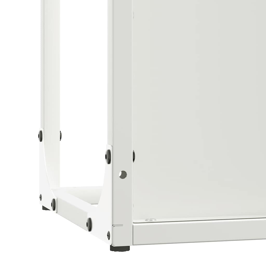 Suporte para lenha 25x25x100 cm aço laminado a frio branco