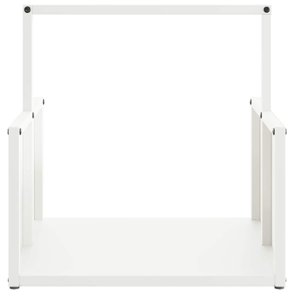 Suporte para lenha 40x40x40 cm aço laminado a frio branco