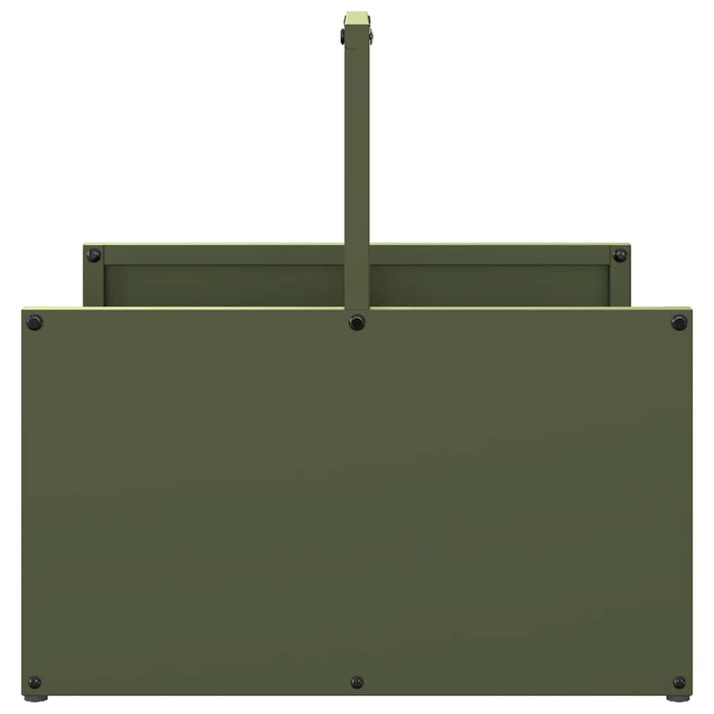 Suporte para lenha aço laminado a frio verde azeitona