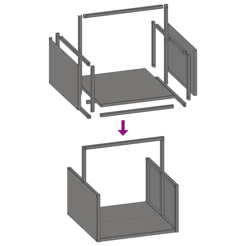 Suporte para lenha aço laminado a frio verde azeitona