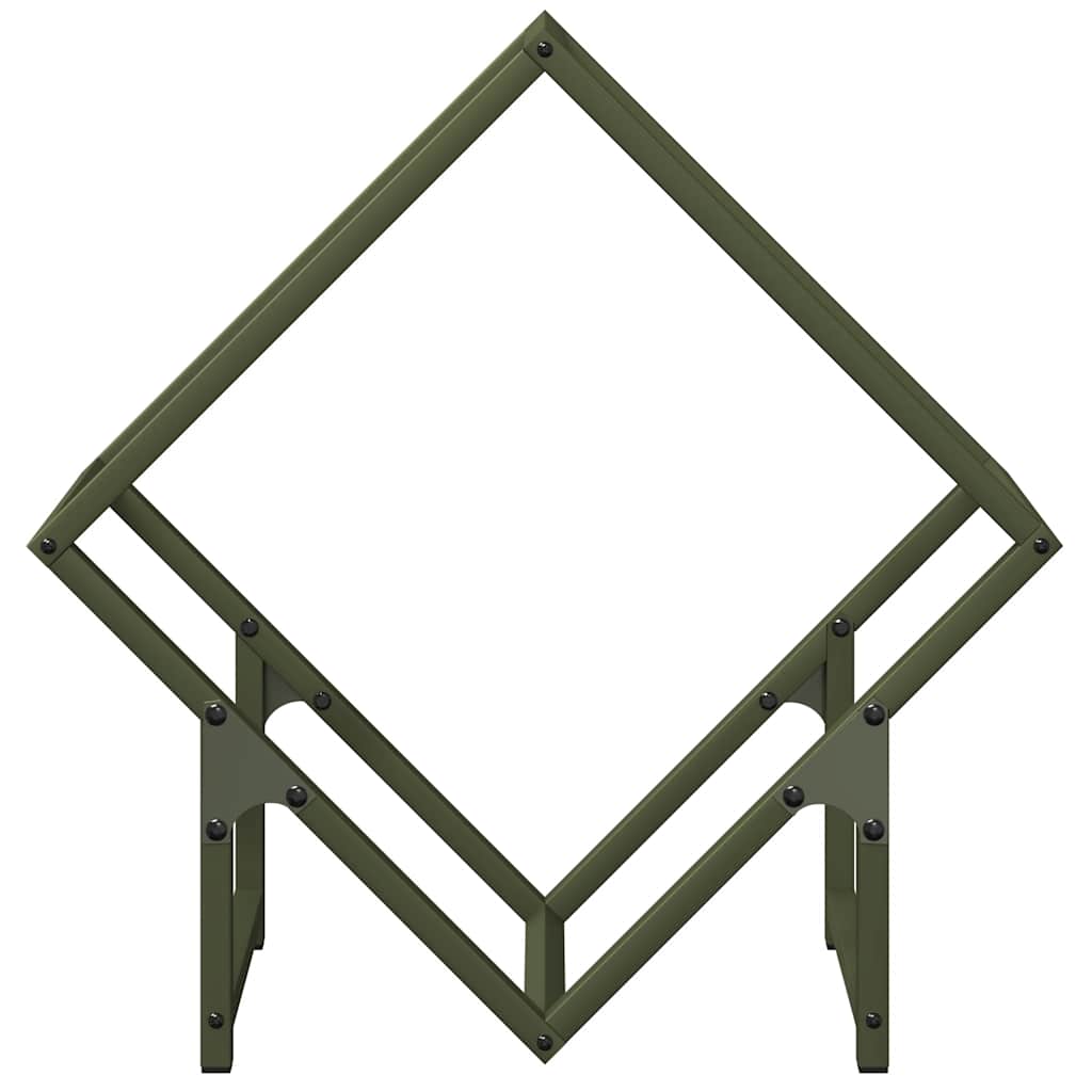 Suporte para lenha aço laminado a frio verde azeitona