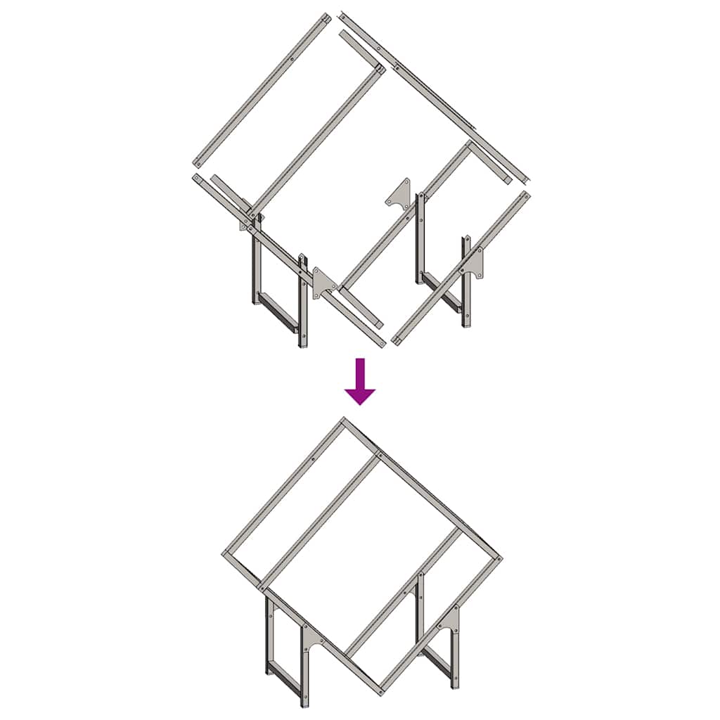 Suporte para lenha 60x25x60 cm aço laminado a frio branco