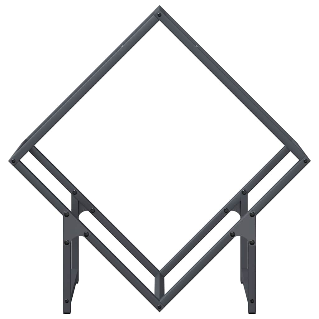 Suporte para lenha 60x25x60 cm aço laminado a frio antracite