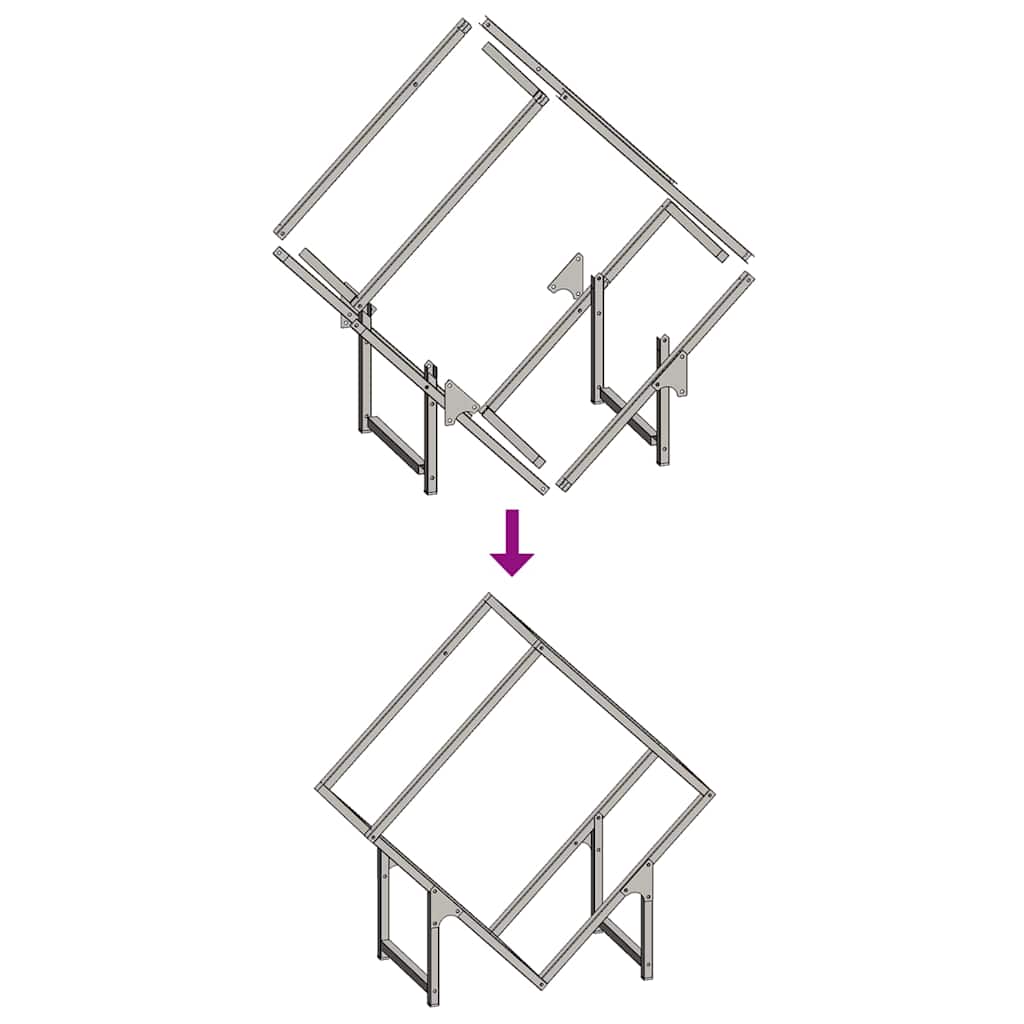 Suporte para lenha 60x25x60 cm aço laminado a frio antracite