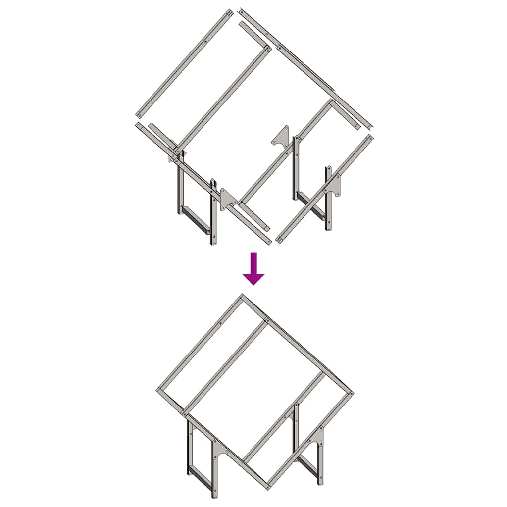 Suporte para lenha aço laminado a frio verde azeitona
