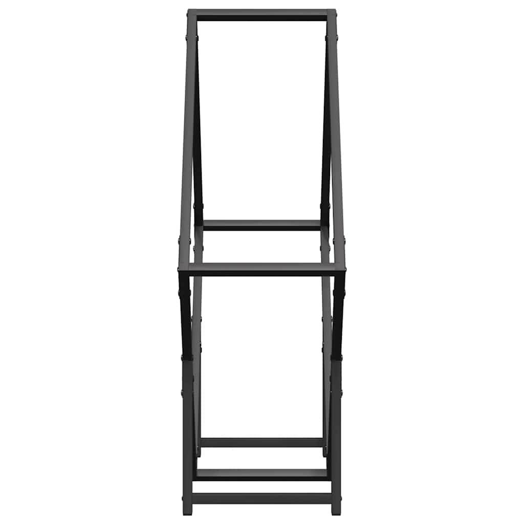 Suporte para lenha 80x25x80 cm aço laminado a frio preto