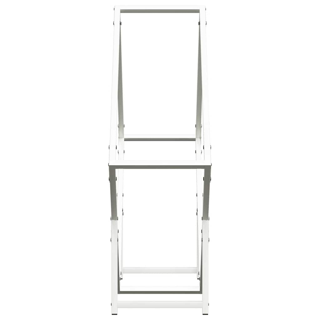 Suporte para lenha 80x25x80 cm aço laminado a frio branco