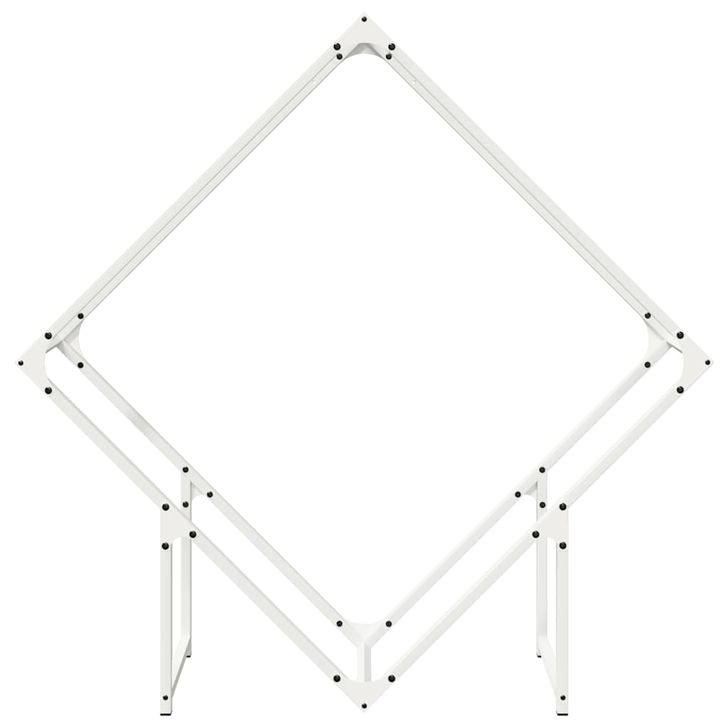 Suporte para lenha 100x25x100 cm aço laminado a frio branco