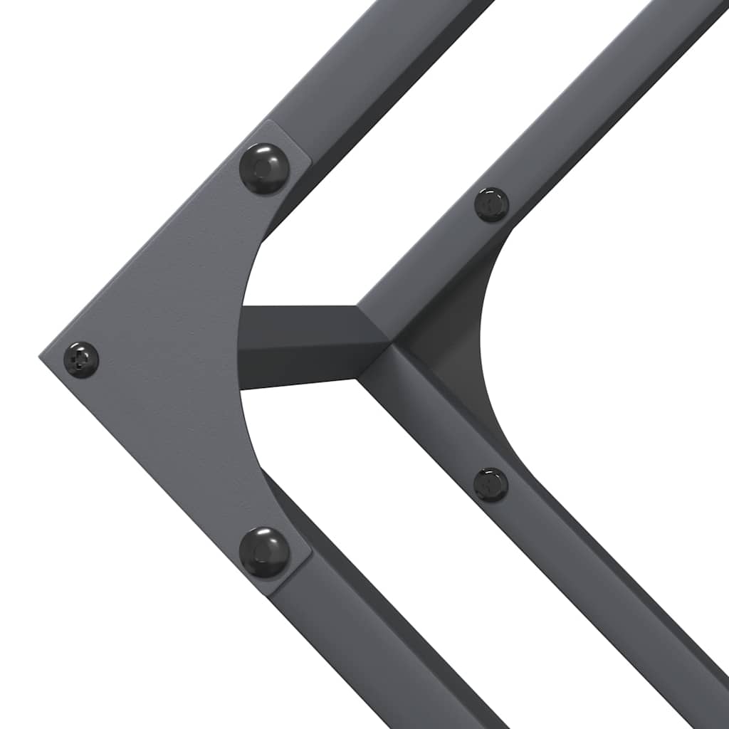 Suporte para lenha 100x25x100 cm aço laminado a frio antracite