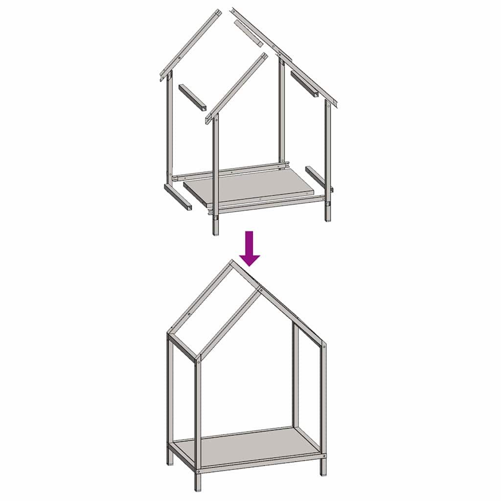 Suporte para lenha 40x25x60 cm aço laminado a frio branco