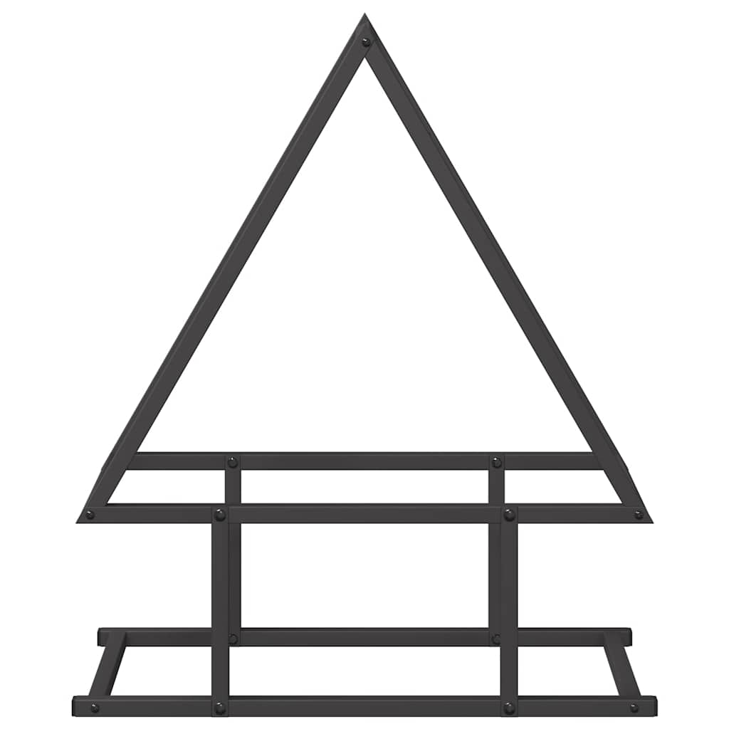 Suporte para lenha 50x25x60 cm aço laminado a frio preto