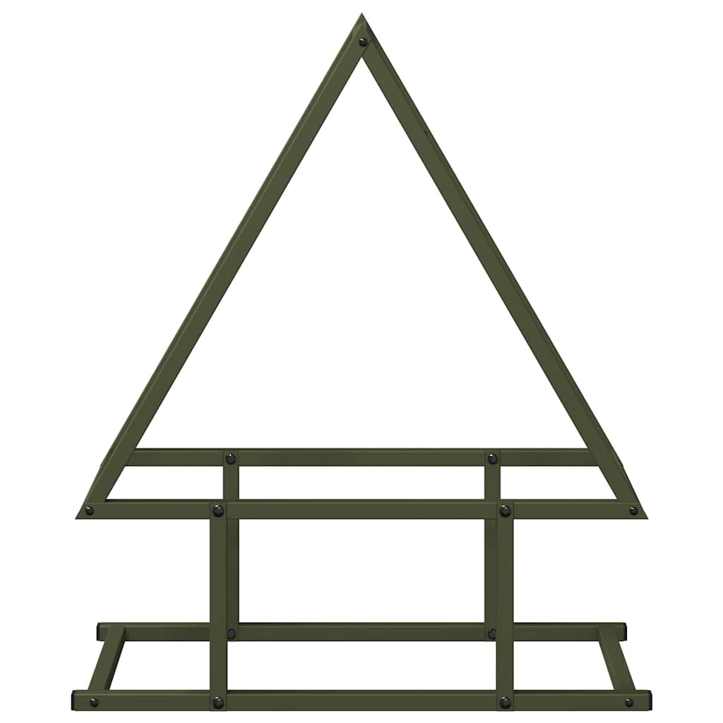 Suporte para lenha aço laminado a frio verde azeitona