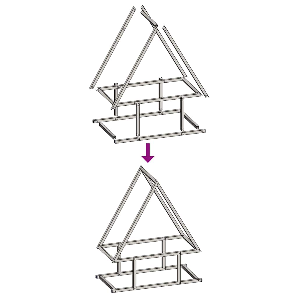 Suporte para lenha aço laminado a frio verde azeitona