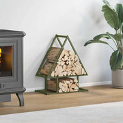 Suporte para lenha aço laminado a frio verde azeitona