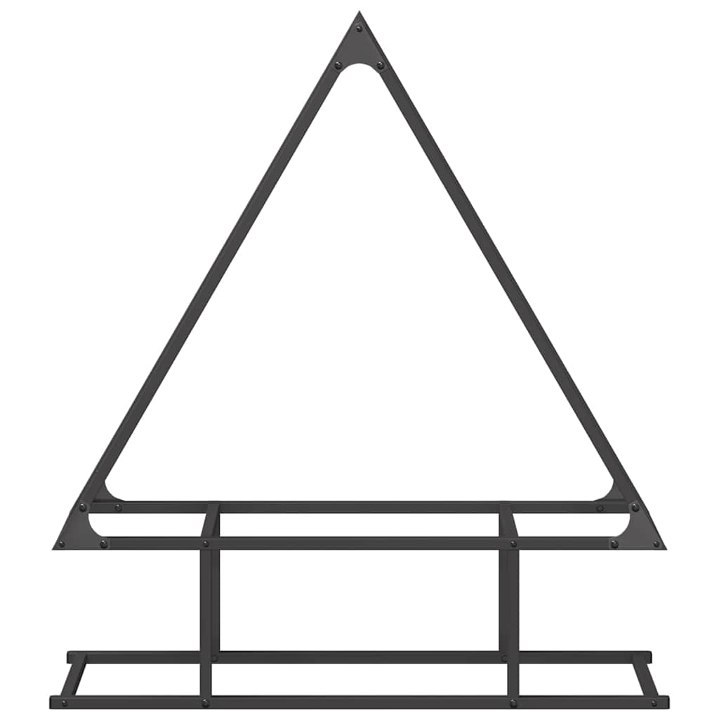 Suporte para lenha 80x25x90 cm aço laminado a frio preto