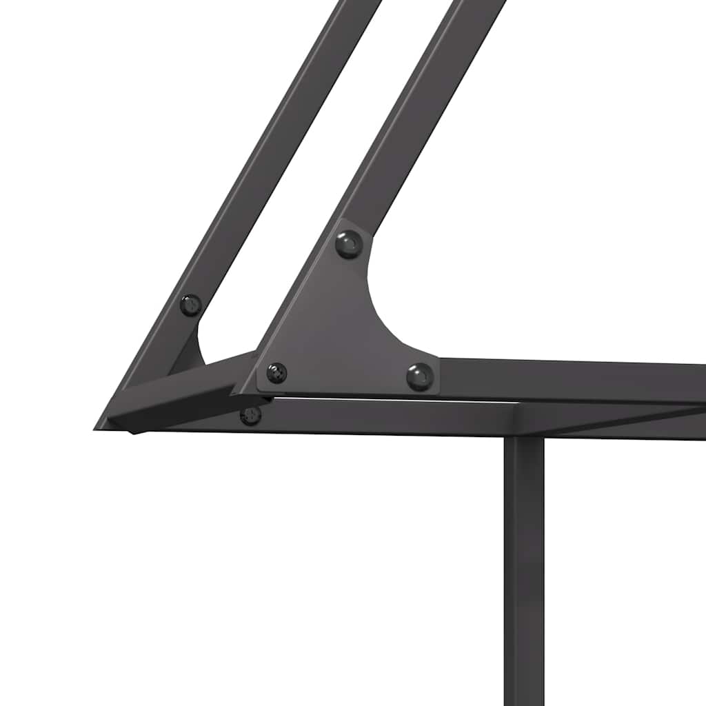 Suporte para lenha 80x25x90 cm aço laminado a frio preto