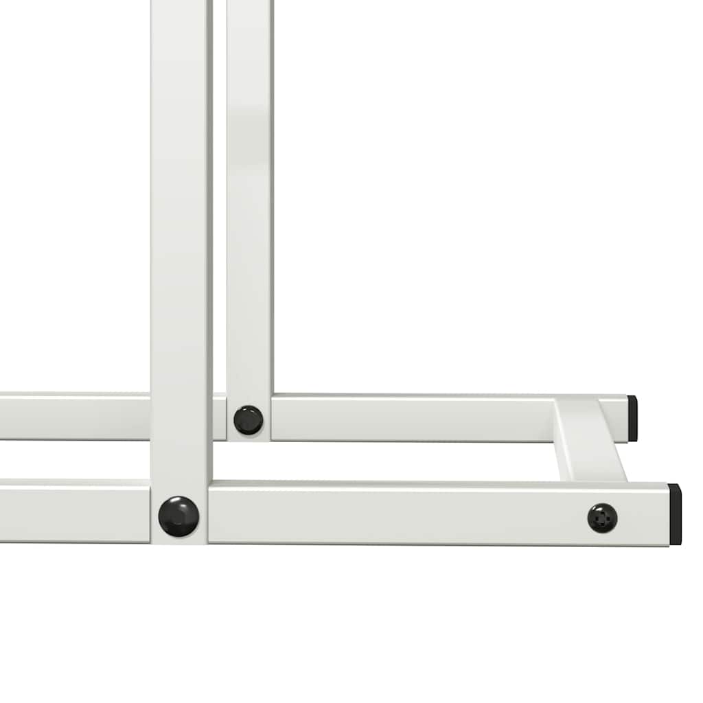 Suporte para lenha 80x25x90 cm aço laminado a frio branco