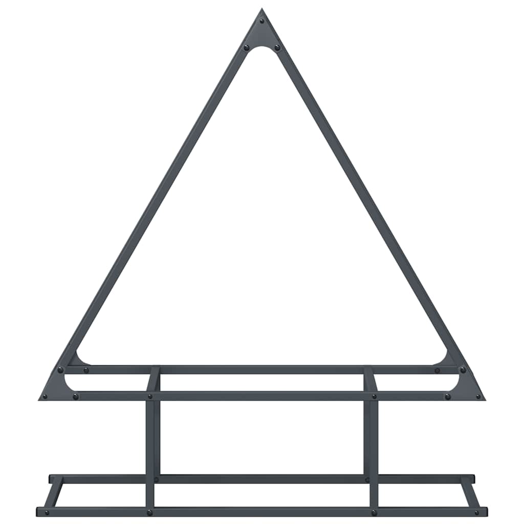 Suporte para lenha 80x25x90 cm aço laminado a frio antracite