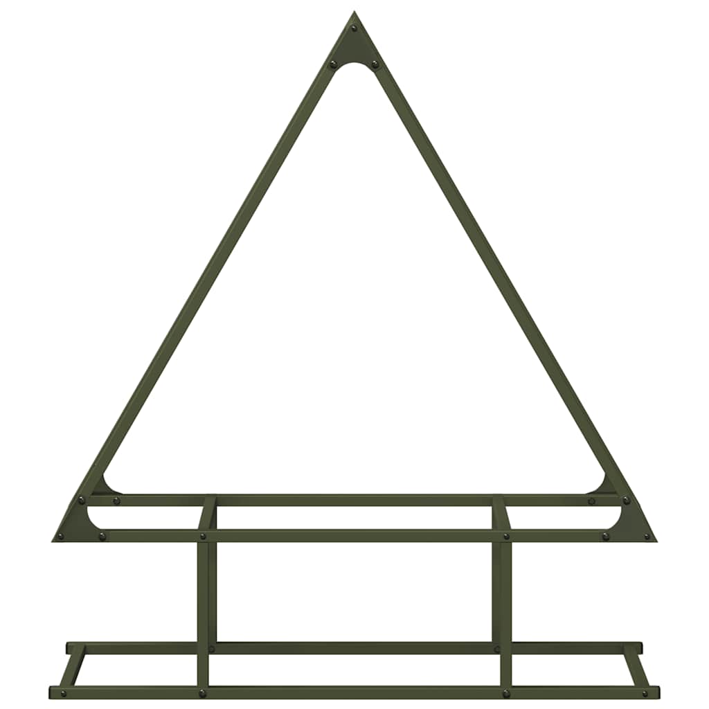 Suporte para lenha aço laminado a frio verde azeitona