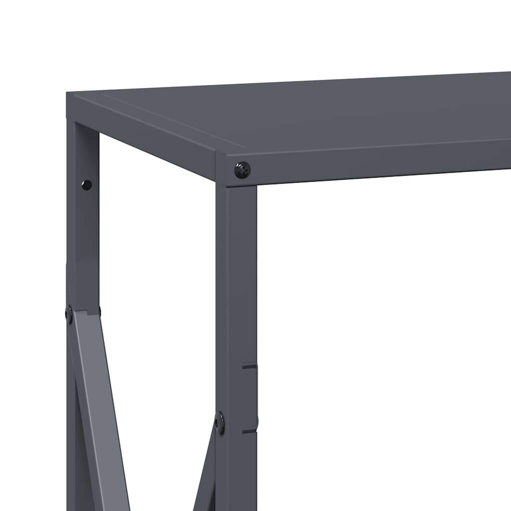 Suporte para lenha 34x25x70 cm aço laminado a frio antracite