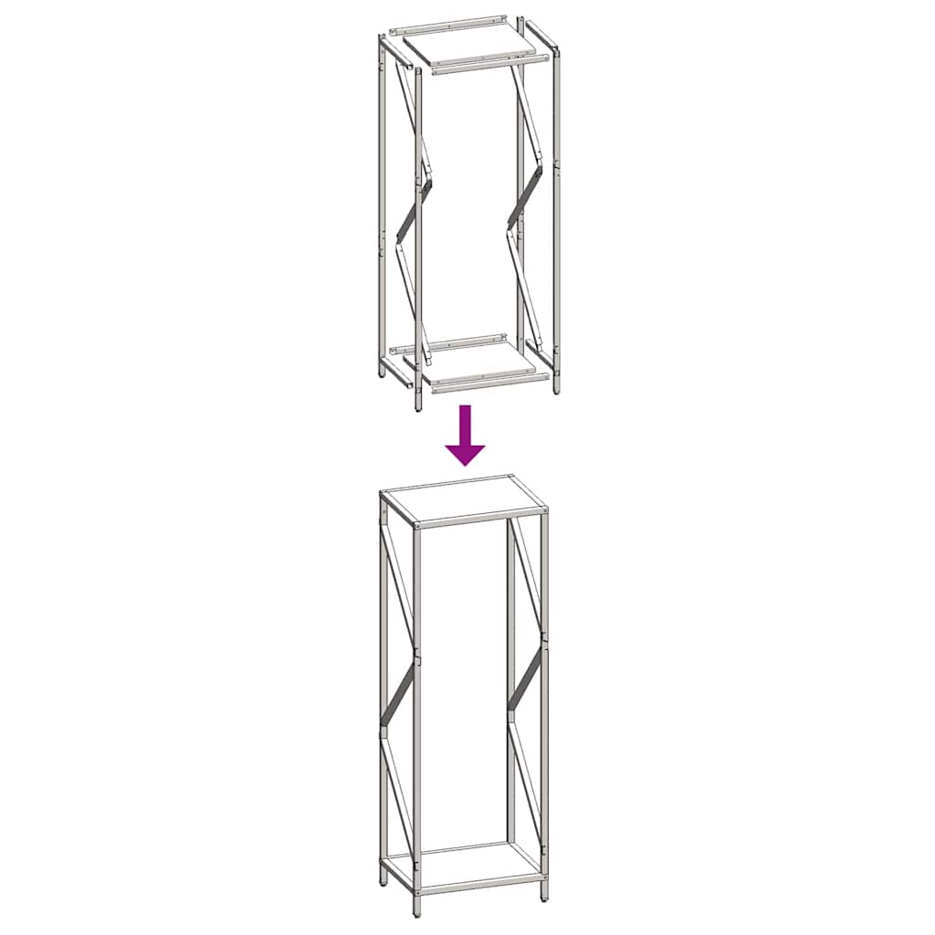 Suporte para lenha 34x25x100 cm aço laminado a frio branco